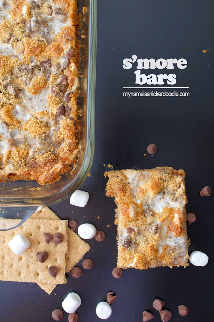 A yummy recipe for S'more Bars! | mynameissnickerdoodle.com