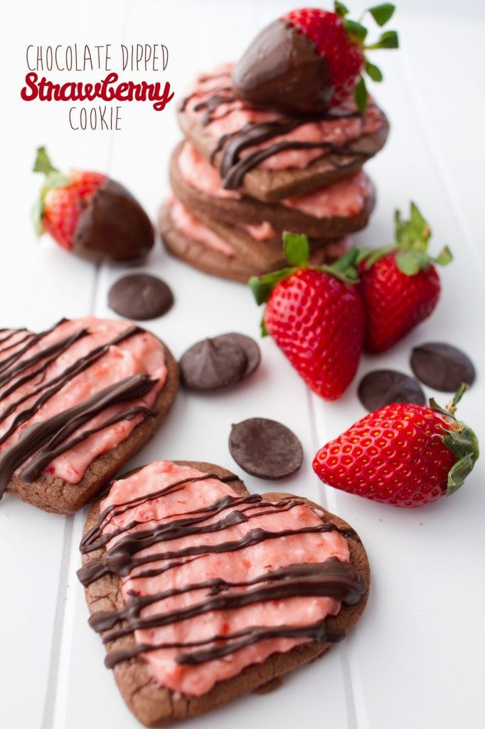 Chocolate Dipped Strawberry Cookies | My Name Is Snickerdoodle