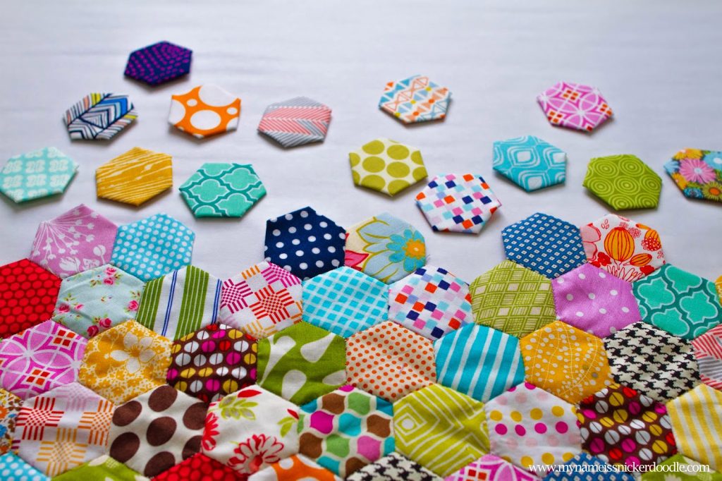 Patchwork Quilt Designs: Hexagons - FeltMagnet