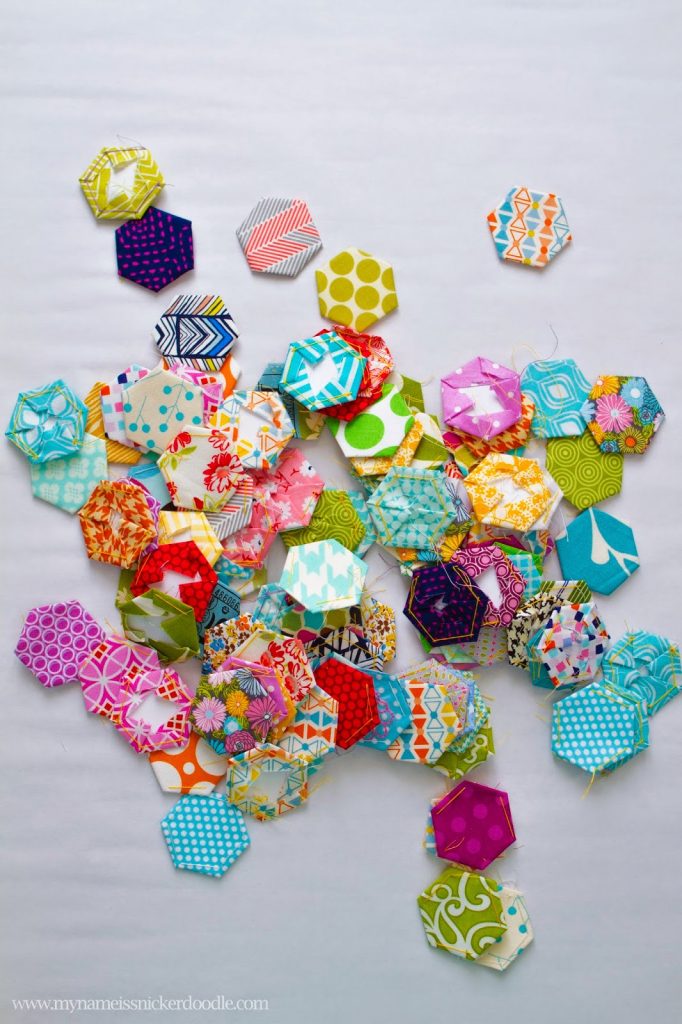 Lovely hexagons for a hand stitched quilt | My name Is Snickerdoodle