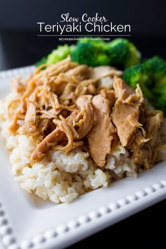 With only 2 ingredients you can make this Teriyaki Chicken easy peasy!  And to make it even easier, it's cooked in the slow cooker.  |  My Name Is Snickerdoodle