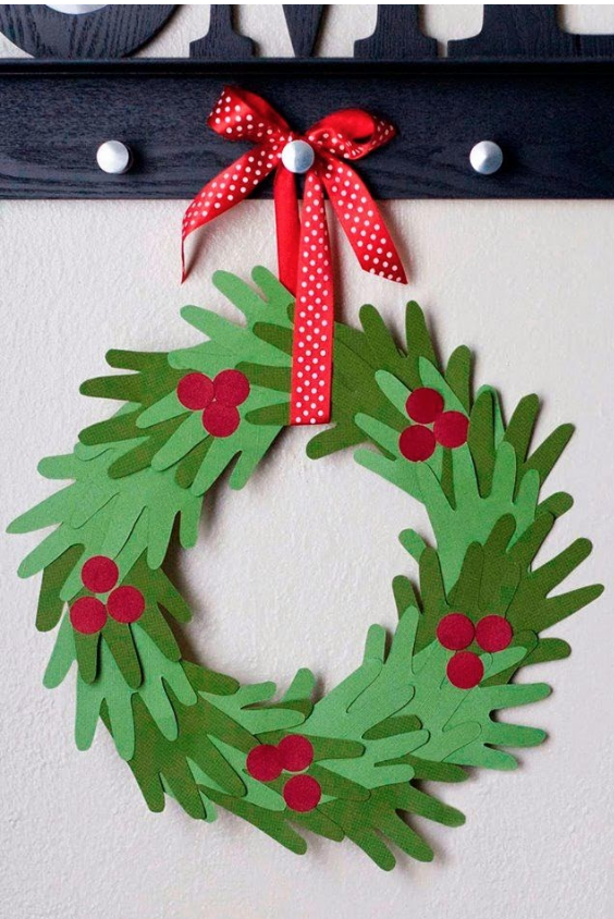 handprint advent wreath clipart