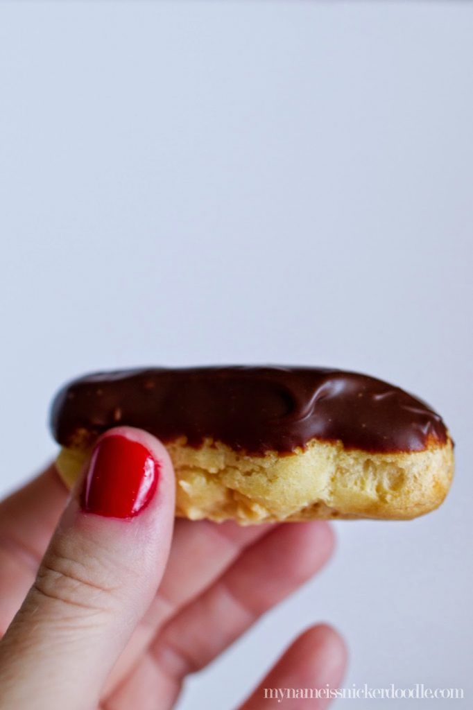 Mini Chocolate Eclairs are a classic French Pastry.  |  My Name Is Snickerdoodle