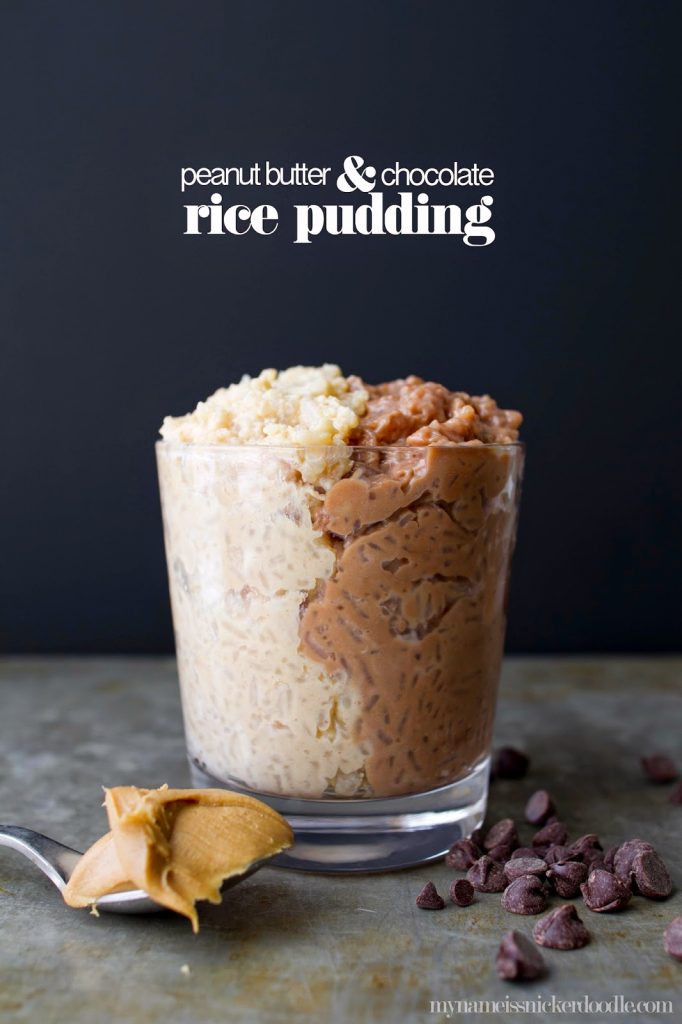 Peanut Butter and Chocolate Rice Pudding.  This isn't your grandmother's rice pudding recipe!  |  My Name Is Snickerdoodle