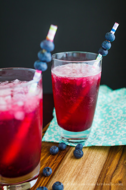 Blueberry Soda you can make at home! | mynameissnickerdoodle.com