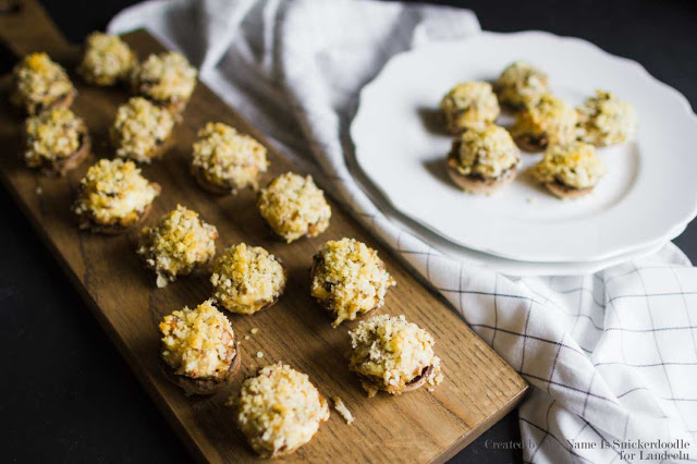 Oh! These Stuffed Mushrooms would be perfect for any holiday party! Super easy and yummy recipe! | My Name Is Snickerdoode