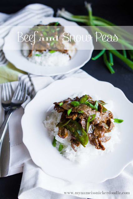 A super easy Beef and Snow Peas recipe! Perfect for a weeknight dinner! | mynameissnickerdoodle.com