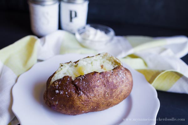 Here is a fool proof method on how to cook the PERFECT baked potato every time! | mynameissnickerdoodle.com