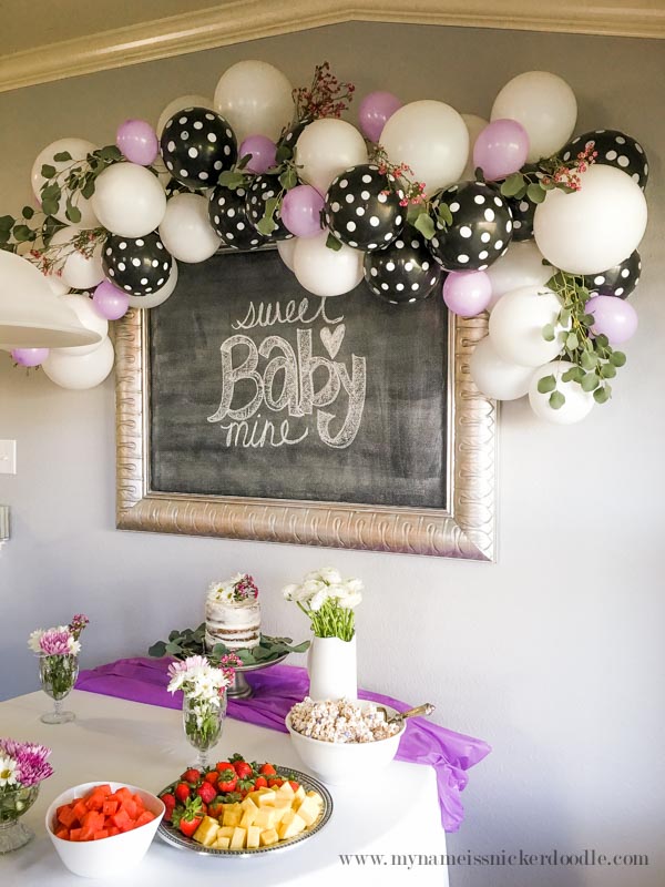 Baby Shower Classy Ballon Garland Decor My Name Is Snickerdoodle