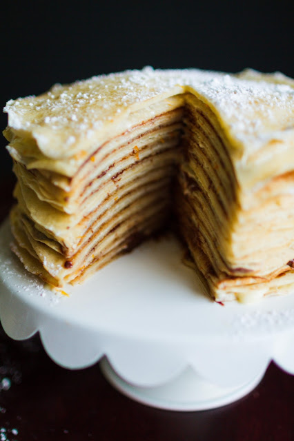 Orange Cream and Nutella Crepe Cake - My Name Is Snickerdoodle