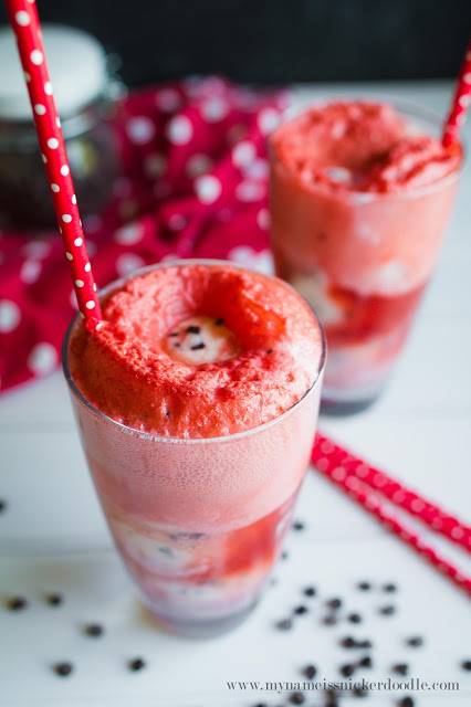 Cherry Chocolate Chip Floats! | mynameissnickerdoodle.com