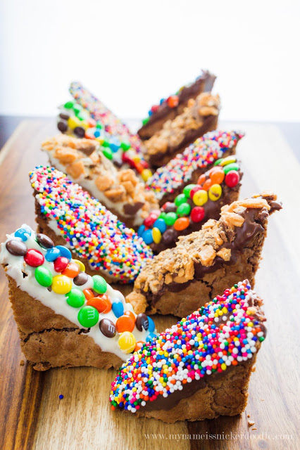 What's better than candy dipped brownies!!! Hello to my new favorite dessert. | mynameissnickerdoodle.com