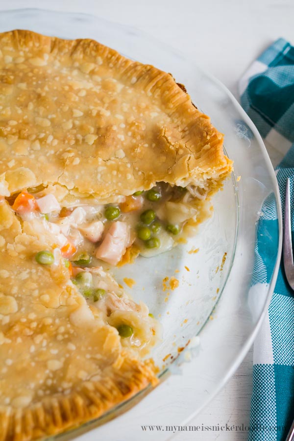 The best recipe for Chicken (or Turkey) Pot Pie! Savory and so comforting! | mynameissnickerdoodle.com