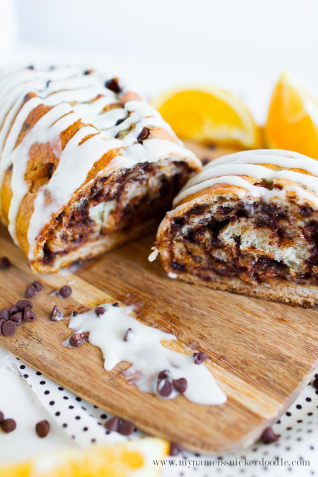 This Chocolate Orange Bread recipe is absolutely delicious!!! Perfect for brunch or dessert. | mynameissnickerdoodle.com