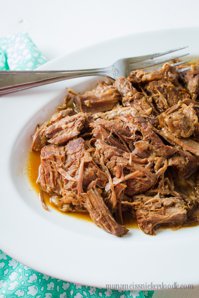 Instant Pot Pot Roast. This super tender roast is made in an hour and even makes it's own gravy! Pure comfort food at it's finest! | mynameissnickerdoodle.com