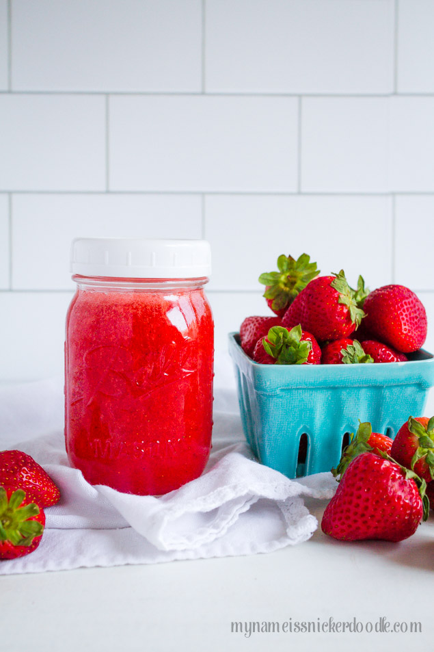 The best recipe for easy Strawberry Freezer Jam! | my nameissnickerdoodle.com