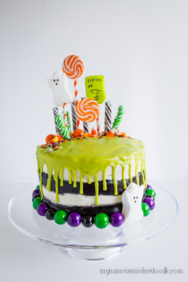 Halloween Candy Cake | Recipe By My Name Is Snickerdoodle