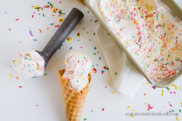 Homemade Birthday Cake Ice Cream | My Name Is Snickerdoodle