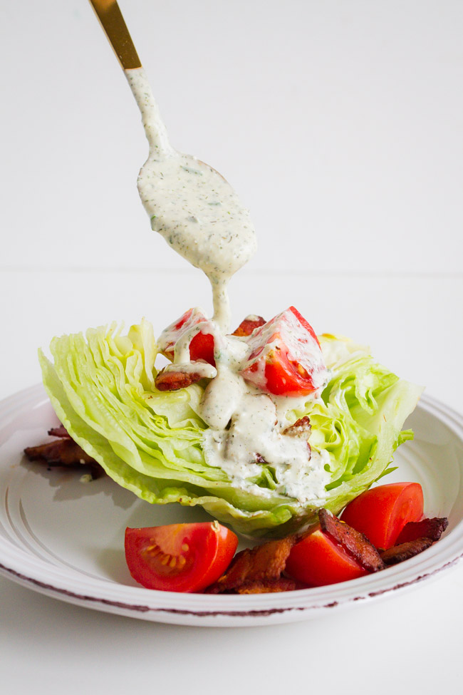 Wedge salad with homemade dressing recipe
