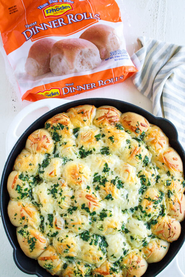 Cheesy Garlic Skillet Bread Recipe by My Name Is Snickerdoodle